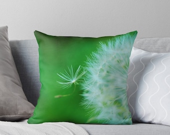 Dandelion Puff Throw Pillow, Nature Decorative Pillow for Your Couch, Flower Sofa Throw Pillow, Floral Pillow Housewarming gift