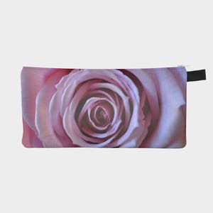 Rose Flower Pencil Case, Pencil Pouch, Make Up Bag, Small Zipper Pouch, Pink Flower Pencil Bag, Cosmetic Bag, Gift under 20 for Bridesmaids