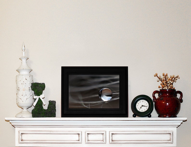 Living Room Wall Art Macro Water Drop Photograph Ethereal Dew Drop Photo Print Fine Art Close up Nature Photography Office Lobby Decor