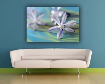 Lavender Blue Flower Photography, Pastel Floral Photograph, Fine Art Still Life Photo Print, Bedroom Living Room Office Lobby Wall Decor