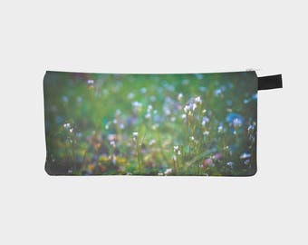 Estuche de lápiz de flores, bolsa de lápiz floral, bolsa de maquillaje, bolsa pequeña, bolsa de la cremallera, bolsa del lápiz de la flor salvaje, bolsa cosmética floral, bolsa pequeña