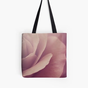 Rose Pink Rose Flower Tote Bag, Canvas Beach BAG, School Bag, Reusable tote bag, Market Tote bag, Floral Photo Tote, Pink Flower Canvas Bag