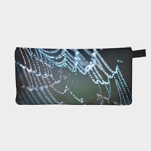 Cobweb Pencil Case, Nature 9x4 Pouch, Spiderweb Pencil Pouch, Small Make Up Bag, Nature Zipper Pouch Gift