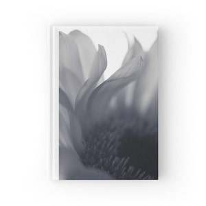 Ethereal Blue Flower Journal Book, Floral Blank Artist Sketchbook, Fine Art Ruled Lined Diary Spiral Notebook