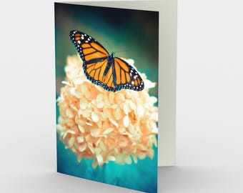 Monarch Butterfly Note Card: Azure Blue Sage, Blank Inside - 71=9775 - Etsy