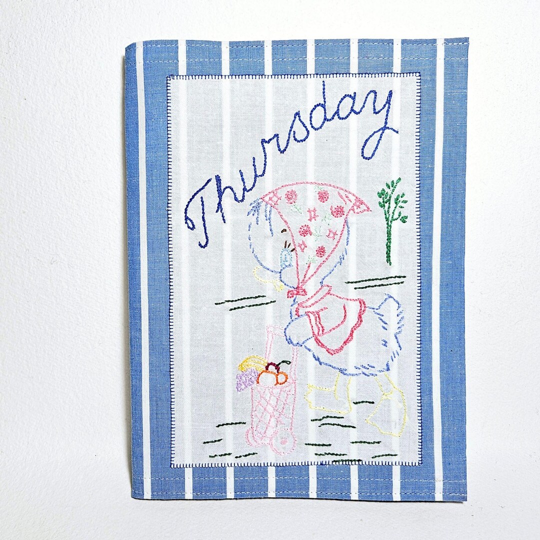 Vintage Embroidery Composition Notebook Cover, Shop on Thursday - Etsy