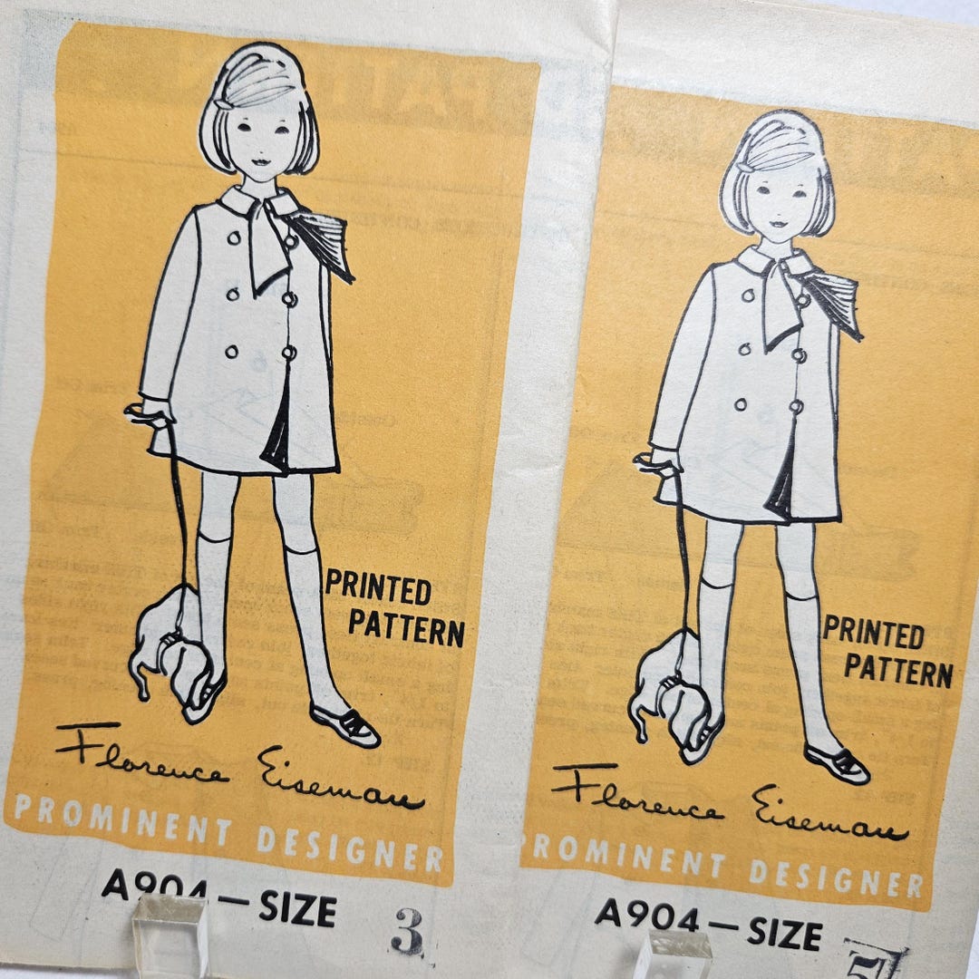 Girl's Reversible Coat Pattern, Florence Eiseman - Etsy