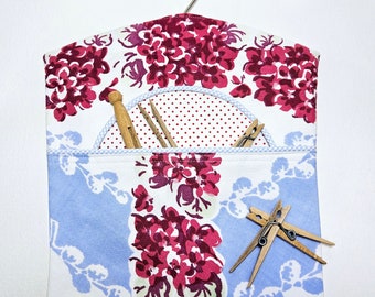 Retro Style Clothes Pin Bag make from a Vintage Tablecloth