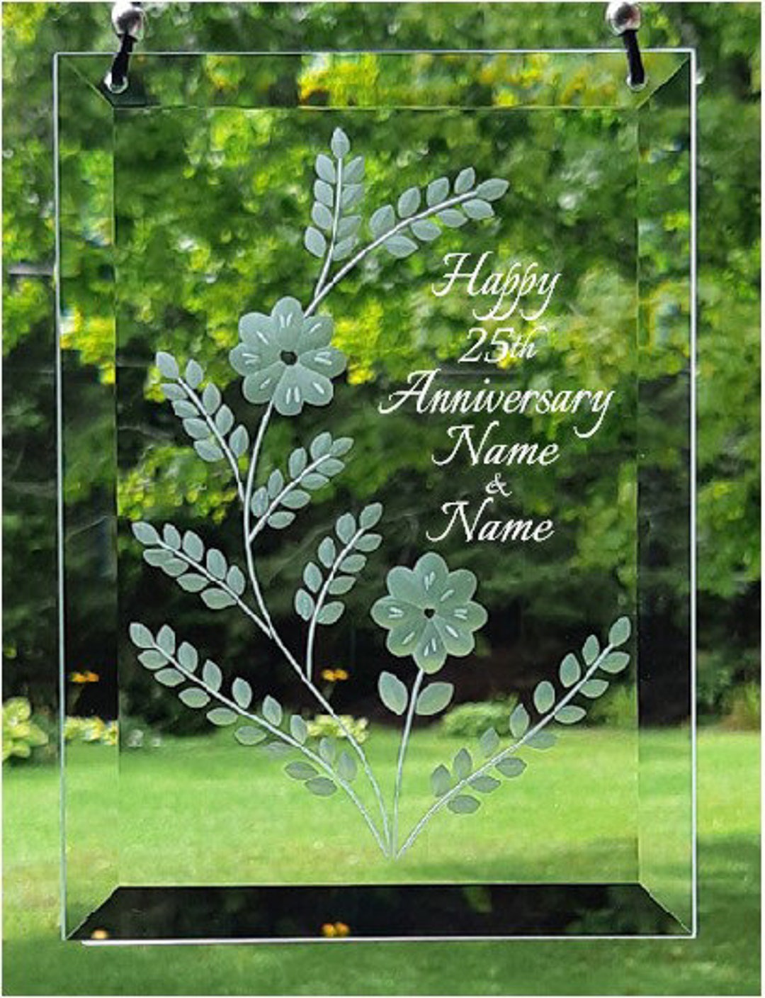 Custom Wedding Anniversary Engraved With Your Names Customize Etsy