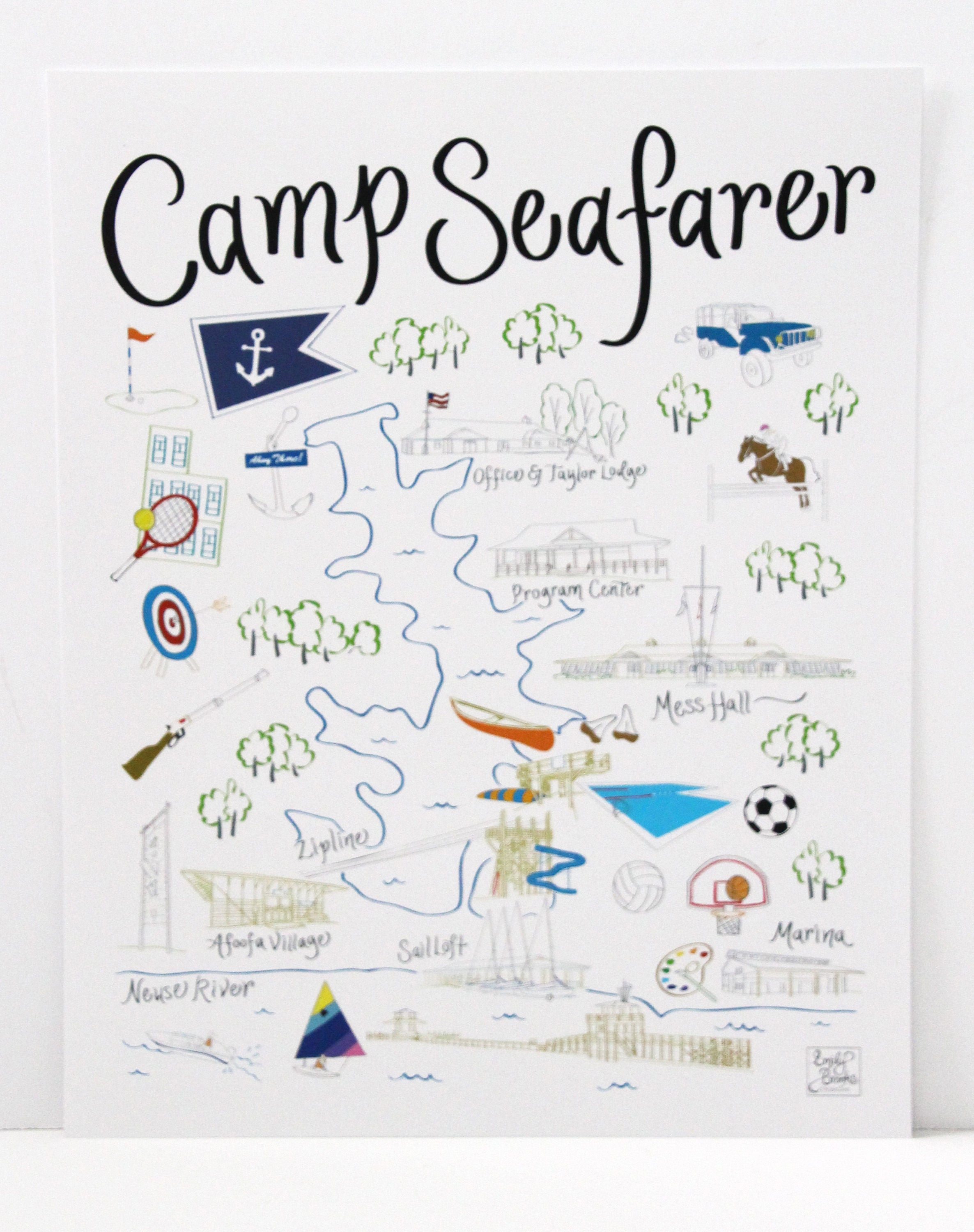 Camp Seafarer Print 8x10 Etsy
