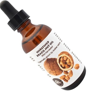 Virgin Brazil Nut Oil  pure, organic, unrefined highly nourishing, softens skin and hair, improves skin elasticity and increases collagen