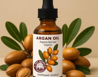 Aceite de argán marroquí virgen 100% puro (orgánico, prensado en frío, sin refinar)