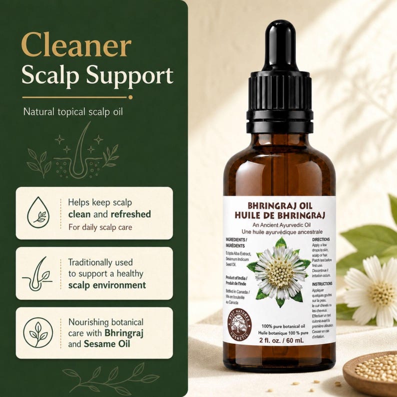 Bhringraj Oil: Ayurvedic Sesame Oil for Hair Growth & Vitality