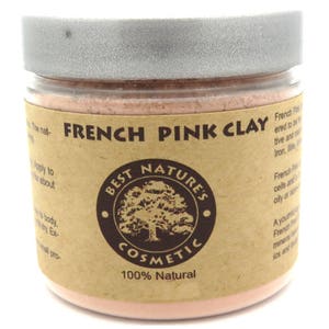 French Pink Clay. Delicately cleanse the skin, mildest of all the clays and works well for sensitive, mature, oily or acne-prone skin.