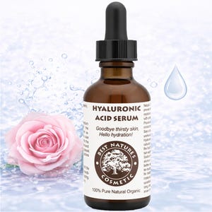 Sérum de ácido hialurónico natural: fórmula vegana orgánica.