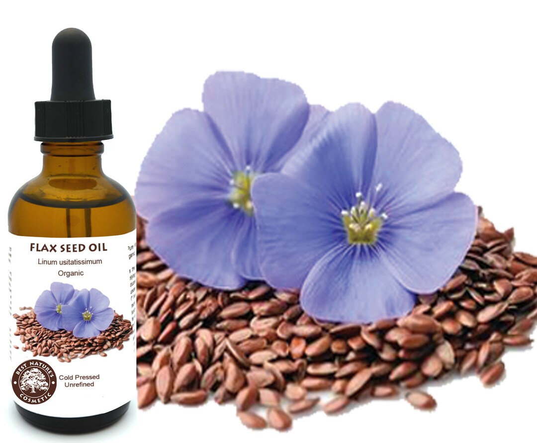 Flax Seed Oil linum Usitatissimum 100 Pure, Cold Pressed, Unrefined