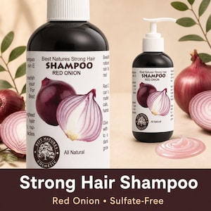 Red Onion Shampoo - Haarwuchs, natürliche Inhaltsstoffe (250ml)