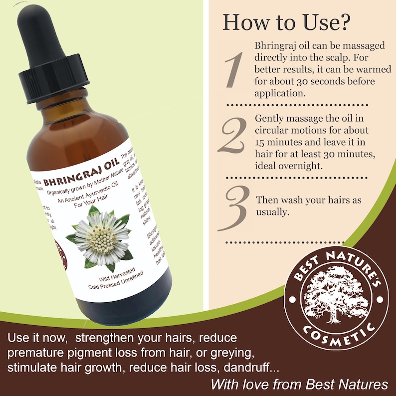 Bhringraj Oil, Ayurvedic Hair Growth Treatment image 3