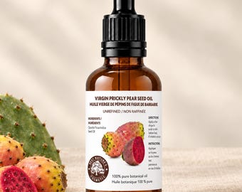 Prickly Pear Seed Oil, Organic Moroccan Skincare, Cold-Pressed Facial Moisturizer