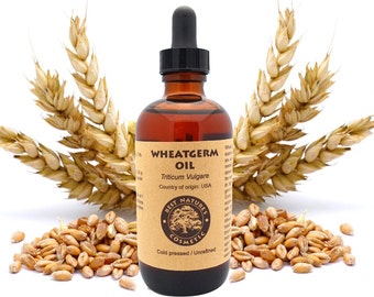 Pure Wheat Germ Oil: Cold Pressed, Unrefined, For Hair & Skin