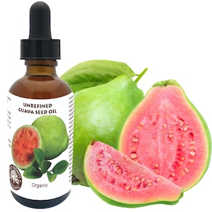 Guava Seed Oil - Pure, Cold-Pressed – Natural Moisturizer for Skin & Hair, Rich in Vitamins A, E, Anti-Aging, Acne Control and Scalp Care