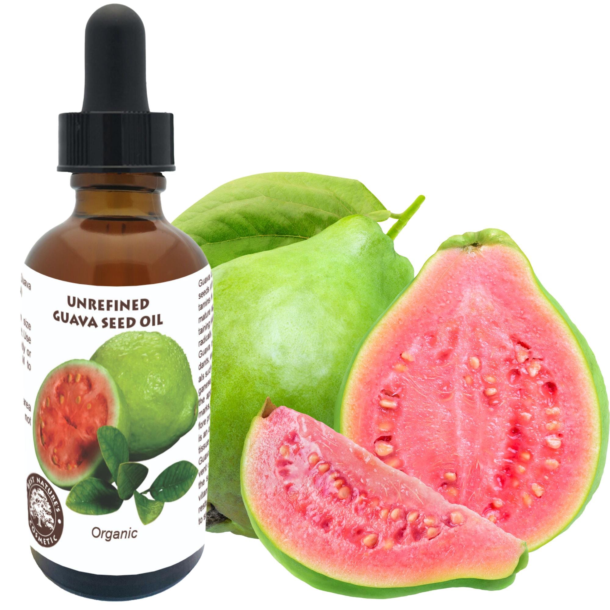 Guava Seed Oil - Pure, Cold-Pressed – Natural Moisturizer for Skin & Hair, Rich in Vitamins A, E, Anti-Aging, Acne Control and Scalp Care