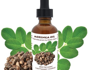 Aceite de semilla de moringa orgánico: prensado en frío, sin refinar, virgen