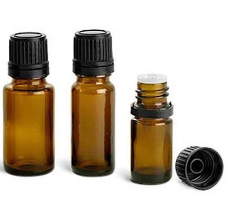 30 ML (1 oz) Amber Essential Oil Bottle with Heavy Duty Tamper Evident Cap  & Orifice Reducer