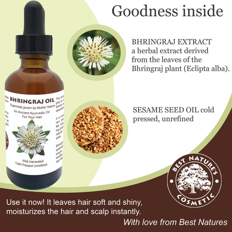 Bhringraj Oil, Ayurvedic Hair Growth Treatment image 4