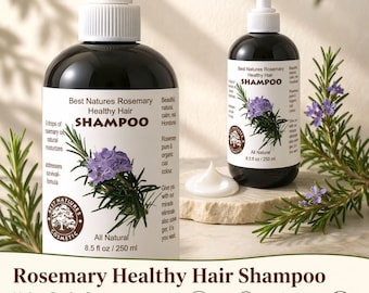 Rosemary Healthy Hair Shampoo, Deep Cleanse for Scalp, Shine & Softness, 8.5 oz / 250ml