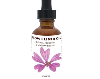 Glow Elixir Oil: batana-, rozenbottel- en kaasjeskruidextract - hydraterende gezichtscrème