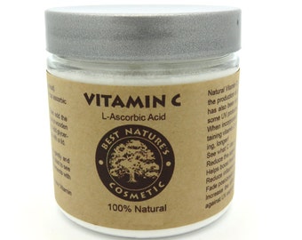Natural Vitamin C Powder (L-Ascorbic Acid) helps create younger, firmer skin while fading signs of sun damage and post-acne marks.