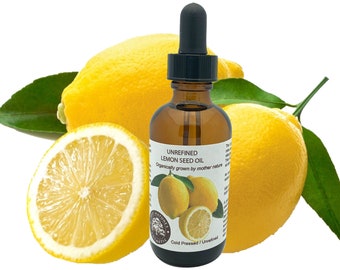 LEMON SEED OIL for dry, dull skin, age spots. Organic,  cold pressed, unrefined, vegan friendly, natural skin care for younger you.