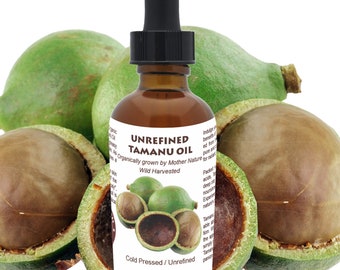 ACEITE DE TAMANU - Virgen Orgánica Sin refinar todo natural prensado en frío. Reducir la apariencia de cicatrices y estrías.