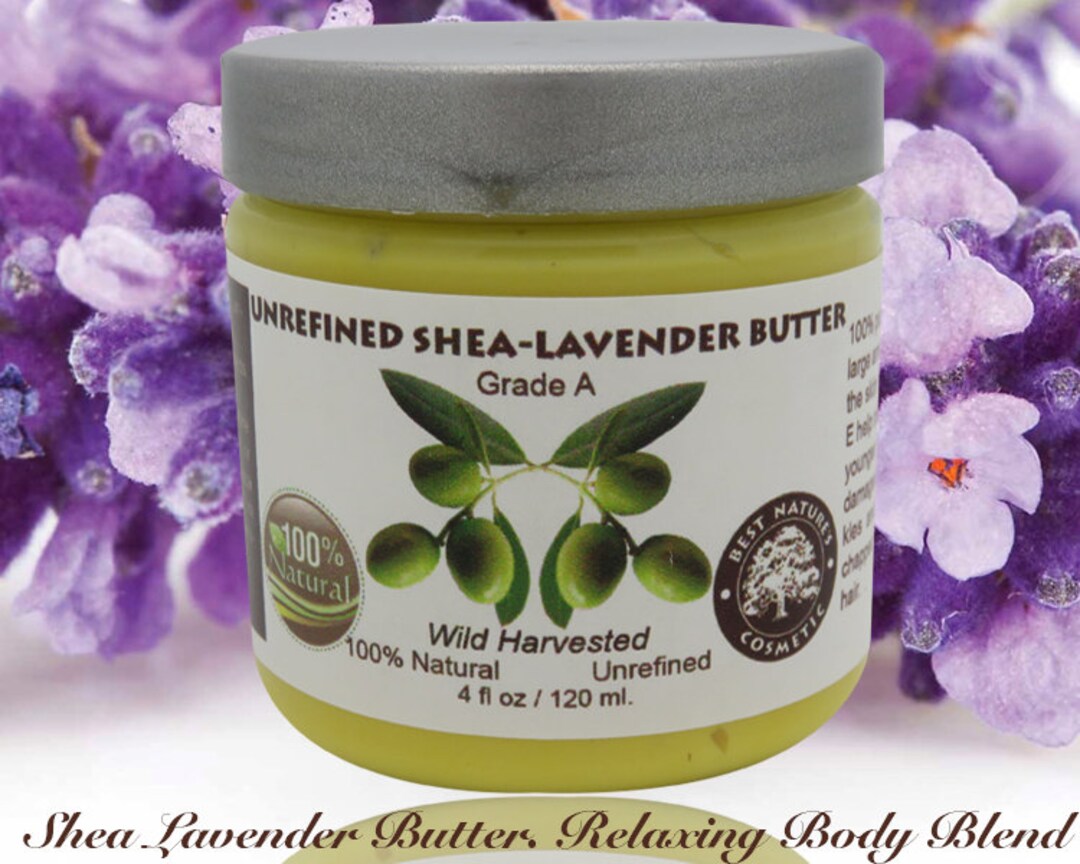 Shea Lavender Butter. Relaxing Body Blend. Unrefined 5oz / 150 Ml. Etsy