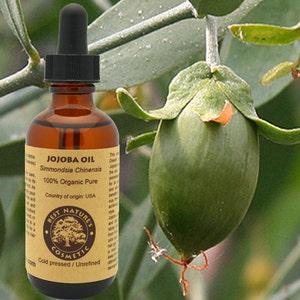 100% Pure Organic Virgin Jojoba Oil. Natural Moisturizer for skin and hair.