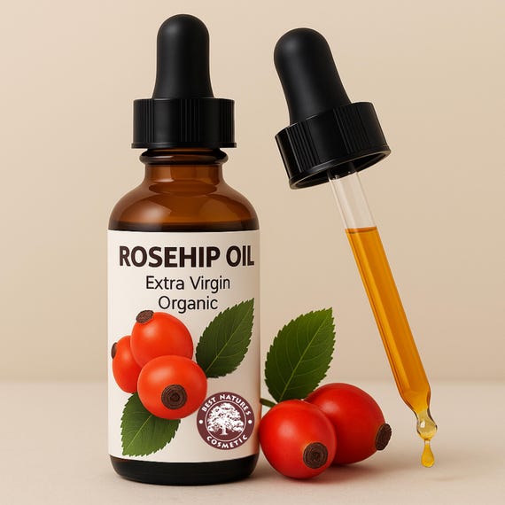 Rosehip Seed Oil, Cold Pressed Care for Face, Hair and Nails, Unrefined Rosa rubiginosa