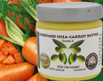 Shea Carrot  Butter  Blend. Unrefined 5oz / 150 ml. Restores and nourishes skin...
