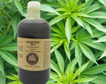 100% Pure Hemp Seed Oil (organic, cold pressed, unrefined)