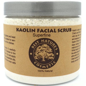 Kaolin Facial Scrub. Clay for sensitive skin 4 fl oz / 120 ml