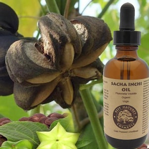Sacha Inchi Virgin Oil (Organic, Cold Pressed, Unrefined).