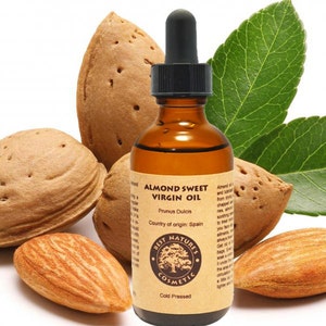 Reduce dark circles and under eyes bags with Virgin Almond oil (organic, cold pressed, unrefined)