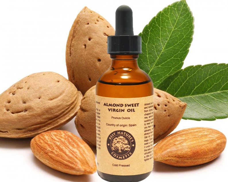 Reduce dark circles and under eyes bags with Virgin Almond oil organic, cold pressed, unrefined image 1