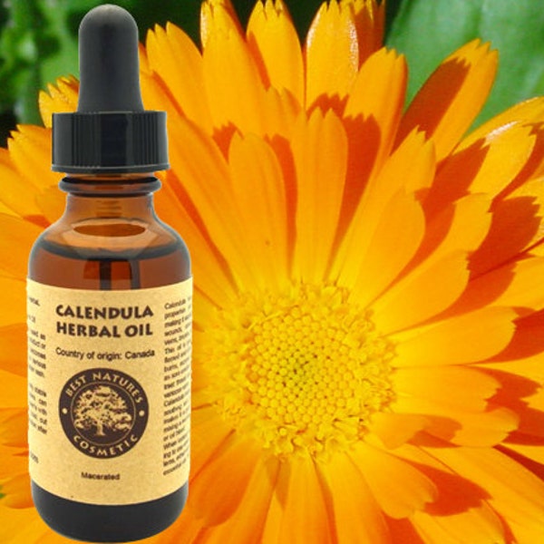 Calendula Herbal Oil. Most beneficial for dry and damaged skin, skin blemishes, rashes, diaper irritations, and other.