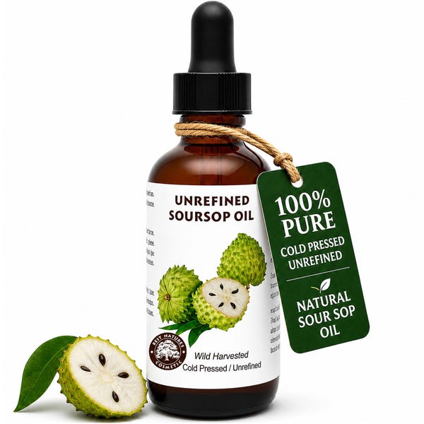 Aceite de semilla de guanábana, prensado en frío para el cuidado facial y corporal, tratamiento capilar de graviola.