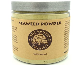 Organic Seaweed, Kelp Powder, detoxifying body wraps, soap making, body scrubs and bath powders.