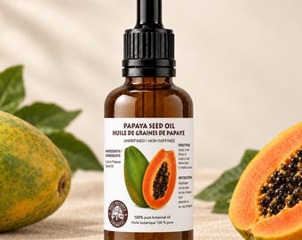 Virgin Papaya Seed Oil: Cold Pressed, Unrefined - Skin & Hair Care
