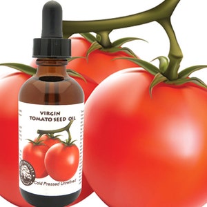 Virgin Tomato Seed Oil (undiluted, cold pressed, unrefined) Natural Skin Care Moisturizer for Face, Body, Dry, Damaged Hair