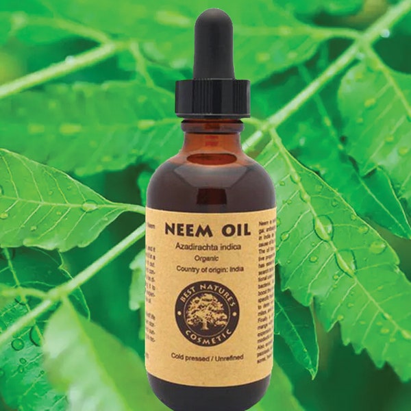 100% Virgin Organic Unrefined Neem Oil all natural cold pressed from 0.5oz up to 32 oz