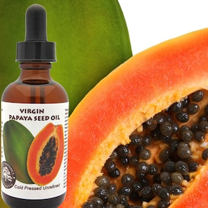 Virgin Papaya Seed Oil (undiluted, cold pressed, unrefined) combat skin imperfections, large pores, dark spots and blemishes.